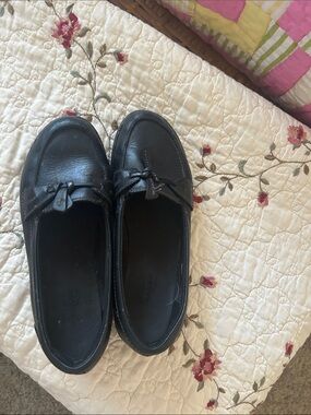 Clarks Black Bow-Detail Slip-On  Shoes